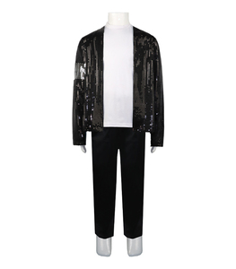 Traje de Baile M J para Discoteca y Bar Musical 2026, Disfraz de Actuación Billy King con Sombrero, Guantes y Calcetines - Product Image 3