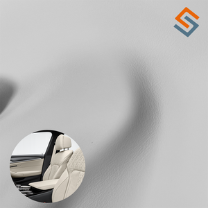 Prêt à expédier du cuir artificiel PU blanc gaufré pour l'intérieur de la voiture, double rouleau de cuir synthétique de silicone pour l'automobile - Product Image 1