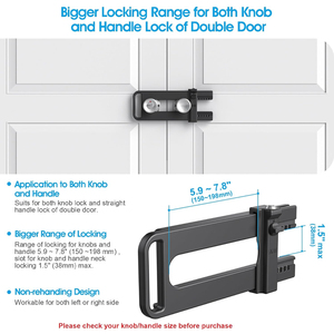 Tham vọng khóa cửa đôi hạng nặng với thiết kế chống trộm có thể điều chỉnh dễ dàng cài đặt khóa cửa an ninh phổ thông Pháp - Product Image 6