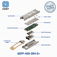 Cisco QSFP-40G-SR4-S= 40G QSFP+ SR4 100m 850nm MPO Modul Transceiver Optik Multimode Fiber MMF untuk Cisco Nexus Switch
