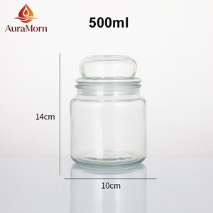 Porte-bougie cylindrique en verre style <span class=keywords><strong>Yankee</strong></span> avec couvercle, couleur personnalisée, parfum d'aromathérapie, décoration DIY pour la maison pour Noël - Product Image 6