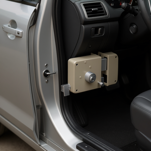 Serrure de porte à montage en surface Hermex CS-75DBP pour remplacement de véhicule, facile à installer, emballage blister côté droit, construction métallique durable - Product Image 2