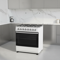 Oven Kompor Gas Listrik Stainless Steel 30-inci, Berdiri Sendiri, Dapat Membersihkan Diri Sendiri, Hemat Energi, untuk Rumah, Restoran, Luar Ruangan