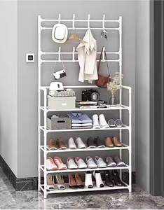 Organizador de zapatos independiente de 5 niveles, <span class=keywords><strong>perchero</strong></span>, ganchos desmontables para entrada, dormitorio, armario, para sala de estar, bolsa para zapatos y sombreros - Product Image 4