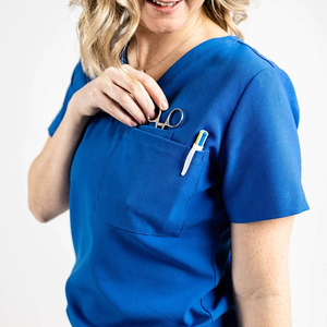 Moda hombres estiramiento Dental Hospital Scrubs uniformes conjuntos Unisex <span class=keywords><strong>farmacia</strong></span> Jogging personal Scrub trajes para médicos y enfermeras tela - Product Image 4