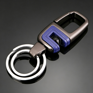 Matte Black Zinc Alloy Compact Key Holder Custom Logo Carabiner Key <b>Clip</b> Double Key Rings for <b>Car</b> Keys, Travel Daily Carry - Product Image 3