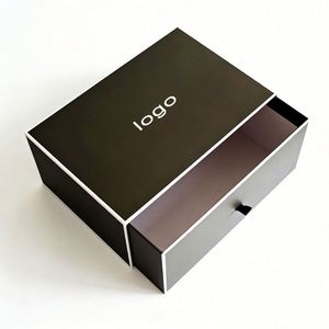 Boîte à tiroir en papier bicolore personnalisable, directement de l'usine, robuste et élégante, idéale pour les vêtements et les emballages cadeaux haut de gamme - Product Image 1