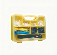 Kit Organizador de Cables, Tubo Termocontraíble, Clips Autoadhesivos para Cables + Bridas para Cables de TV y Ordenador, para Ordenar Cables Debajo del Escritorio
