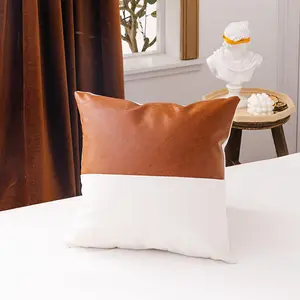 Capa para almofada em couro multicolorido, capa para almofada em couro e lona, temática ocidental para sofá e poltrona