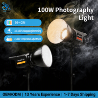 Luz de Relleno para Transmisión en Vivo de 100W, 3200k-6500K, 3 Temperaturas de Color Ajustables, Luz para Cámara de Video, Herramienta para Creación de Contenido