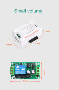 433mhz/315mhz dc 12v 1ch אלחוטי rf מתג שליטה מרחוק מתג אור אלחוטי לחצן לחיצה כפתור לחיצה + משדר מרחוק - Product Image 4