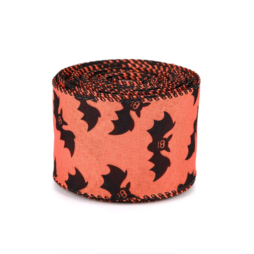 Nastri di Halloween di larghezza di 5 yard stampati in Grosgrain all'ingrosso rilest per confezioni regalo Decorative per feste