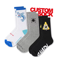 Chaussettes de sport personnalisées de haute qualité avec motif jacquard amusant, design gratuit, collection printemps