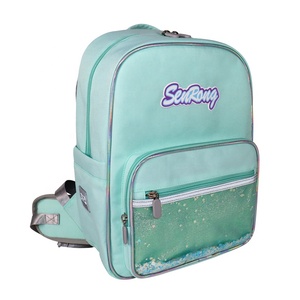 Sac à dos scolaire pour enfants, vente chaude, motif dessin animé sirène à paillettes, sacs d'école pour enfants avec bandoulière, personnalisable, décontracté - Product Image 1