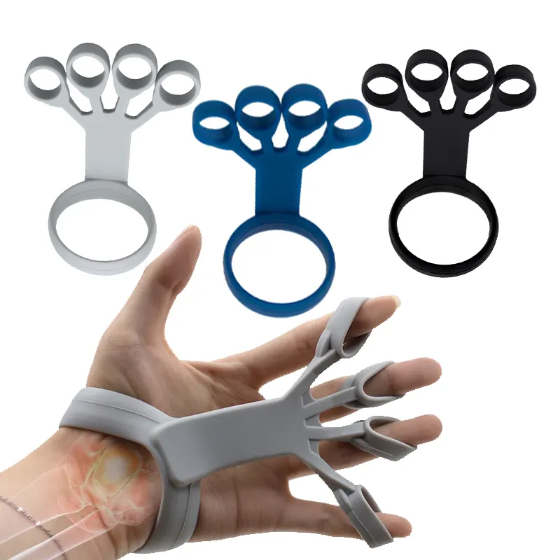 Custom Silicone Hand Grip Exerciser Wrist Developer Hand-muscle Stretcher Finger Grip Device Hand Grip