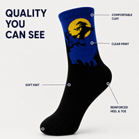 Chaussettes d'automne personnalisées OEM pour adultes - Polyester/Nylon/Coton/Fibre de bambou/Laine, résistantes aux déchirures, séchage rapide, respirantes