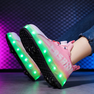 Zapatillas Deportivas Casuales con Luces LED y Parte Superior de Cuero Genuino para Niños y Niñas - Product Image 5