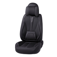 Housse de siège de voiture universelle quatre saisons en cuir Napa de luxe, rouge et noir, imperméable, sur mesure