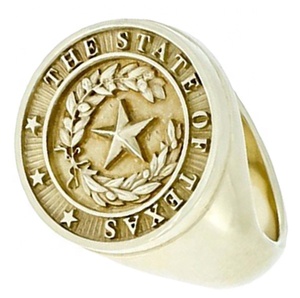 Винтажное твердое эмалированное мужское масонское шарнирное кольцо с эмалью 10 карат - Product Image 5