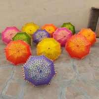 Mini parapluie coloré pour décoration de mariage Diwali Mehndi Sangeet Haldi décor fête Parasol décor fait à la main Parasol soleil