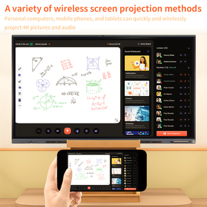 Tableau interactif intelligent sur roulettes 55 65 75 86 98 100 1 avec écran tactile, apprentissage interactif, écran LCD 4K HD, 86 pouces - Product Image 3