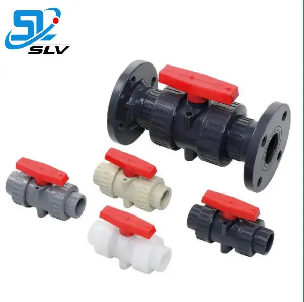 High quality china suppliers double union 8 inch pvc ball valve plastic irrigation valve