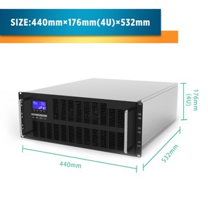 Alimentation sans interruption (ASI) <span class=keywords><strong>en</strong></span> <span class=keywords><strong>ligne</strong></span> 10 kVA 9 kW à autonomie prolongée, monophasée, chargeur 4A, 4U, 110 V pour applications médicales/appareils électroménagers, prise <span class=keywords><strong>en</strong></span> charge OEM/ODM - Product Image 4