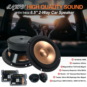 Zeming 6,5 дюймовый двухкомпонентный автомобильный звуковой динамик - Product Image 3
