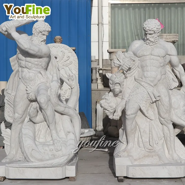 Mitologia greca Pietra di Marmo Hercules Statua per la Vendita
