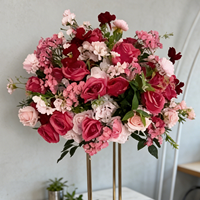 Boule de fleurs artificielles en soie pour les décorations de table de mariage et de fête, style classique pour les organisateurs de mariage