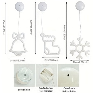 Luces Decorativas Navideñas Personalizadas, Lámpara LED con <span class=keywords><strong>Forma</strong></span> <span class=keywords><strong>de</strong></span> Calcetín <span class=keywords><strong>de</strong></span> Santa Claus, Funciona con Batería, para Regalo <span class=keywords><strong>de</strong></span> Fiesta, Decoración Navideña para el Hogar, Árbol, Pared - Product Image 3