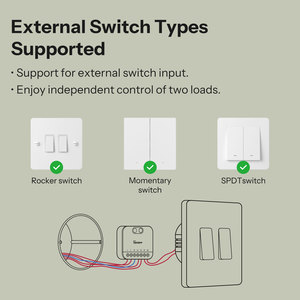 Interruptor Inteligente SONOFF MINI <span class=keywords><strong>DUO</strong></span> de 2 Canales, Matter sobre WiFi, MINI-2GS, Control de Carga Dual, Modo de Relé Desconectable, Compatible con Alexa y <span class=keywords><strong>Google</strong></span> Home - Product Image 4