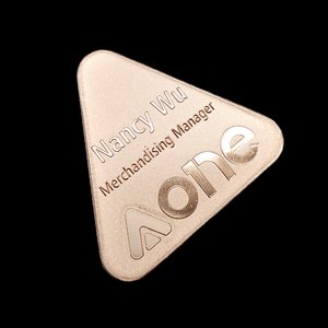 Tùy chỉnh Pin huy hiệu UV in mạ vàng Rose <span class=keywords><strong>Gold</strong></span> thép không gỉ nameplates khắc laser đánh bóng thời trang phong cách quảng cáo - Product Image 1