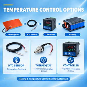 Plaque chauffante en silicone 12V 24V avec capteur de température, élément chauffant flexible, OEM personnalisé - Product Image 2