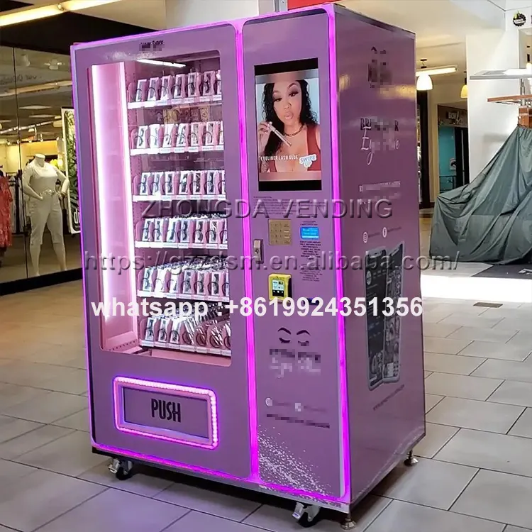 Электронный торговый автомат с сенсорным экраном для косметики, духов для волос, помады