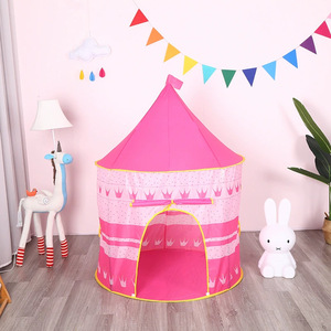 Carpa de Juego Azul para Niños con Estrellas y Ribete Amarillo para Uso Interior y Exterior, Casa de Juguete Unisex de 2 a 4 Años, Requiere Montaje - Product Image 3