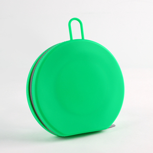 Bol de voyage pliable moderne en silicone avec fermeture éclair pour animaux de compagnie - Product Image 2
