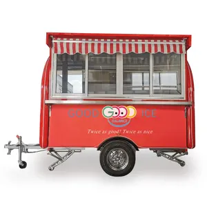 Outdoor Kitchen Fast Food Trailer With Cooking Equipment China Factory Mobile Food Cart For Sale mobile bar food kiosk