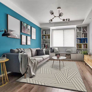 Di lusso coperta decorazioni per la casa in bianco e <span class=keywords><strong>nero</strong></span> della banda moderna a mano <span class=keywords><strong>tappeto</strong></span> tappeti tufted 3x4 soggiorno tappeti - Product Image 2