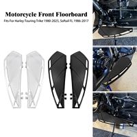 Repose-pieds avant pour moto, pour Harley Touring Trike Softail FLD 1986-2017, aluminium chromé noir mat, paire