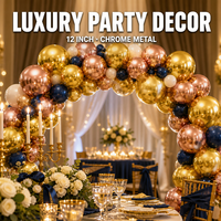 Ballons en latex de haute qualité Feile pour la décoration de fête, ballons en métal chromé épais, vente en gros, 12 pouces
