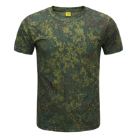 T-shirts tactiques pour hommes OEM, col rond, respirants, en coton, camouflage