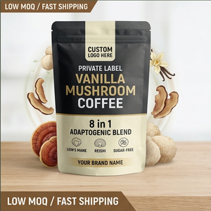 OEM Private Label <strong>Vanilla</strong> Mushroom <strong>Coffee</strong> 8 in 1 Adaptogenic Blend Lion's Mane Reishi Sugar-Free Instant <strong>Coffee</strong> - Product Image 1