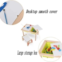 Ensemble table et chaises en bois moderne pour intérieur et extérieur, pour enfants, sensoriel, pour tout-petits, utilisation scolaire Montessori, jouet de sécurité écologique avec rangement