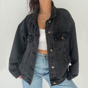 <span class=keywords><strong>Giacca</strong></span> di jeans <span class=keywords><strong>oversize</strong></span> di alta qualità personalizzata OEM <span class=keywords><strong>giacca</strong></span> da <span class=keywords><strong>donna</strong></span> nuova moda ampia Casual in Denim da <span class=keywords><strong>donna</strong></span> - Product Image 5