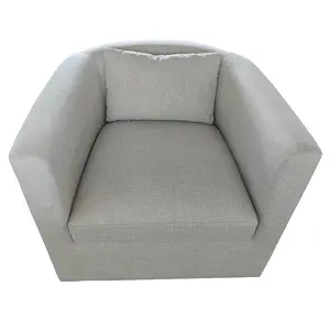 Set sofa furnitur ruang tamu, bantal bulu bebek dapat diputar, furnitur sofa tunggal