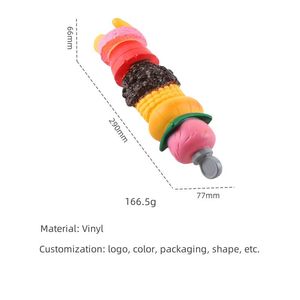 Brochetas chirriantes en forma de perro de PVC 2025 personalizadas, coloridos juguetes para masticar con estilo de dibujos animados para mascotas de Little <span class=keywords><strong>Pet</strong></span> <span class=keywords><strong>Shop</strong></span> - Product Image 2