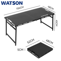 Table pliante multifonctionnelle portable pour le camping en plein air, pour pique-nique, barbecue et repas tactiques, mobilier d'extérieur en acier au carbone