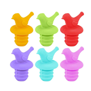 <span class=keywords><strong>Bouchon</strong></span> de bouteille de <span class=keywords><strong>vin</strong></span> en Silicone scellé, <span class=keywords><strong>petit</strong></span> oiseau mignon, de qualité alimentaire, pour bière, couleurs assorties, 100 pièces - Product Image 1