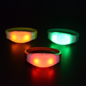 <span class=keywords><strong>Bracelet</strong></span> LED coloré à commande vocale, en ABS+LED, étanche, largeur de bande 16 mm, style tendance, pour festival de musique - Product Image 3